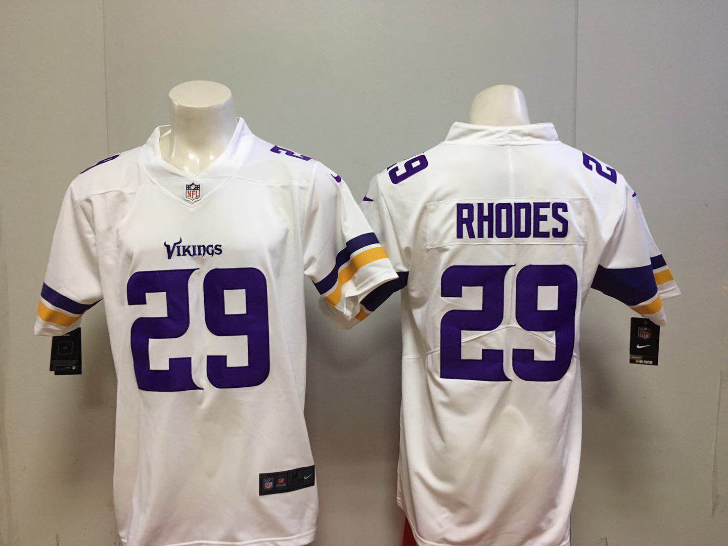 Men Minnesota Vikings #29 Rhodes White Nike Vapor Untouchable Limited NFL Jerseys